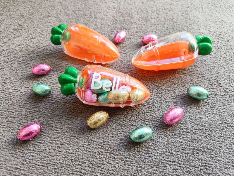 Personalised Fillable Plastic Carrot