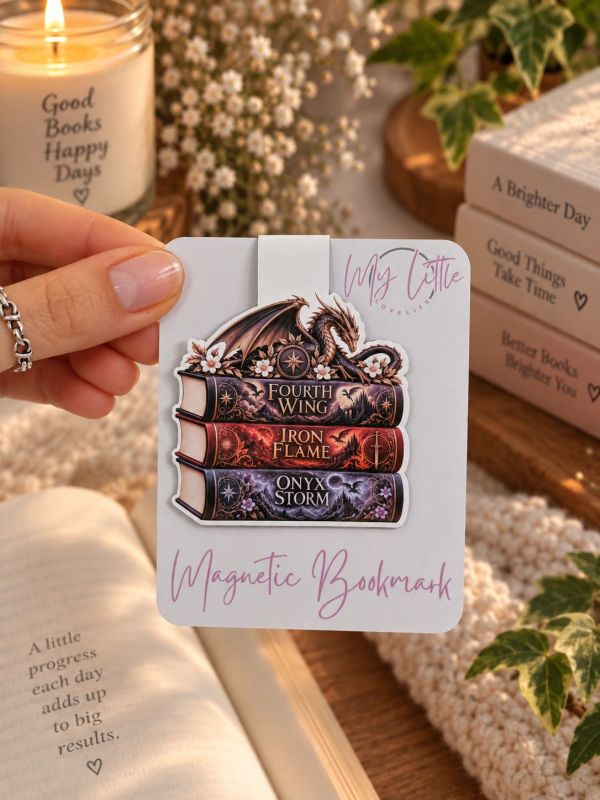 Fourthwing Inspired Magnetic Bookmarks