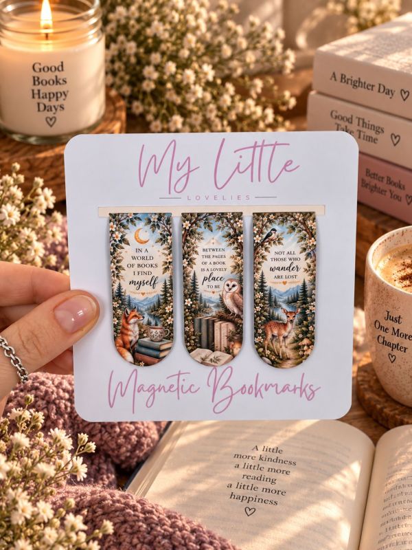 Woodland Magnetic Bookmarks Set Of 3